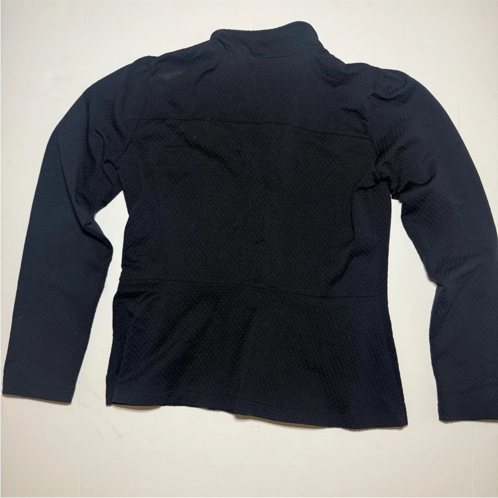 Athleta Black Quilted Zip Up Athletic Jacket Size M Athleisure Running Workout - Picture 2 of 7